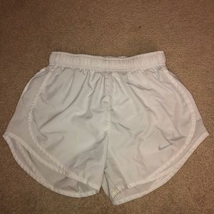 white nike shorts